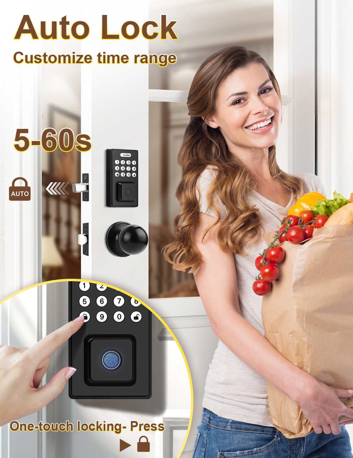 utomatic locking mechanism enhances home securit