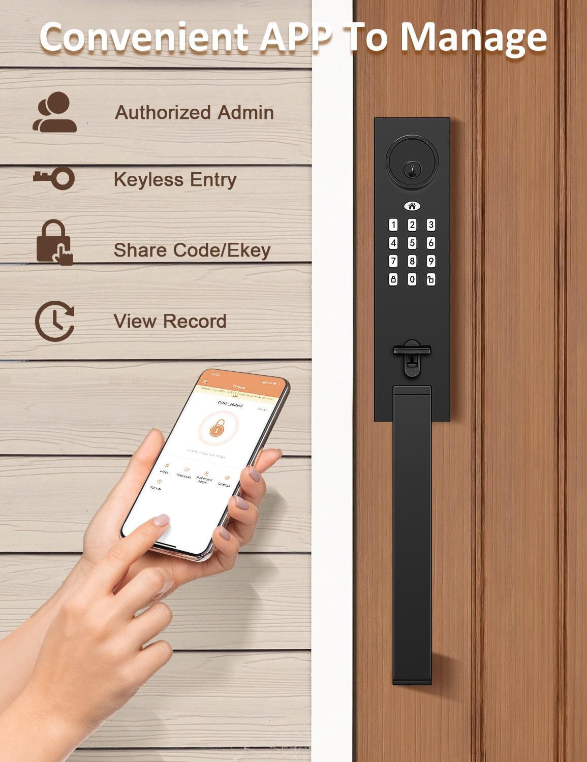 Manage lock settings and access remotely via the Tinewa mobile app
