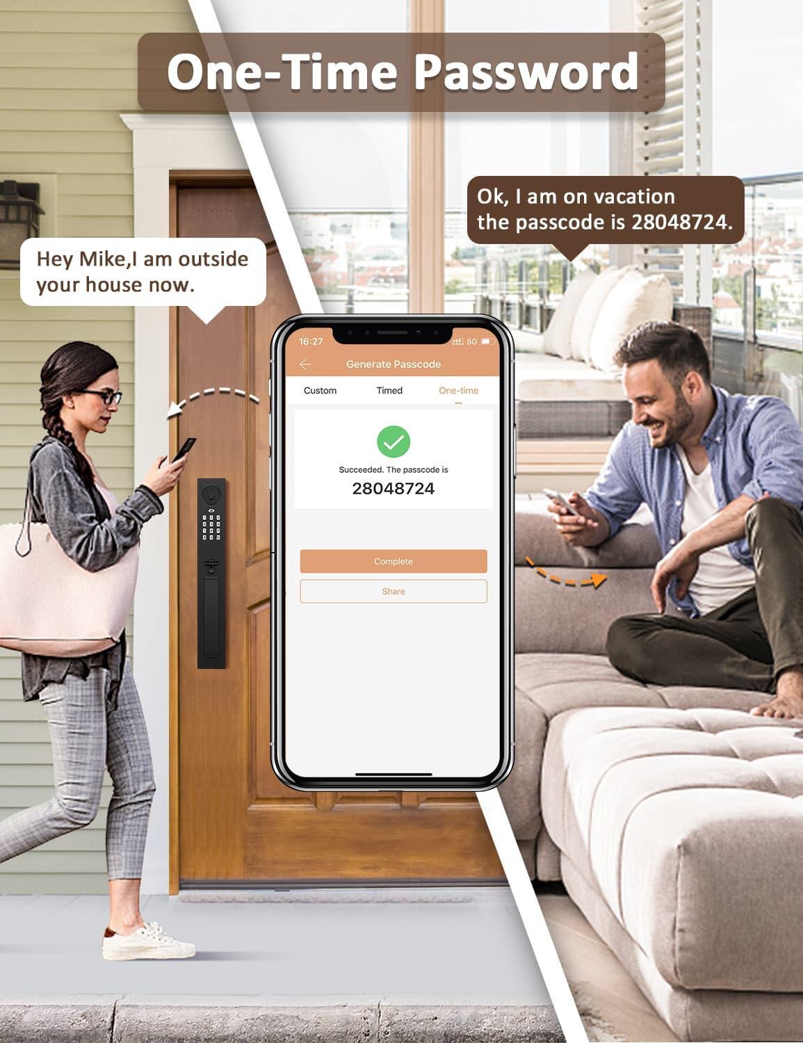 Generate temporary passcodes for guests that auto-delete after use