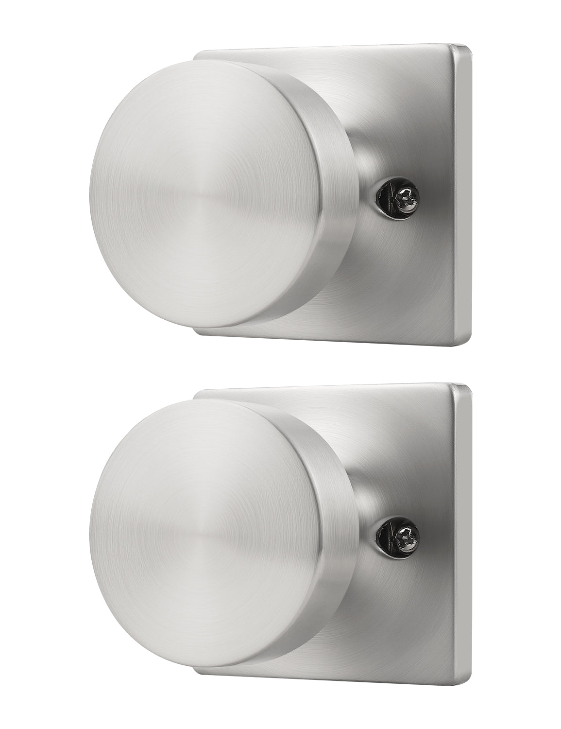 Tinewa Non-Turning Interior Push/Pull Door Knob, Interior Single Side Door Handle, Inactive Half Dummy Door Knob for Closet and Pantry, Square Rose (1-10 pack)