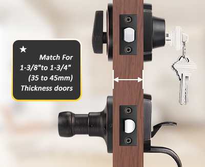 Handleset featuring adjustable screw holes for flexible installation.