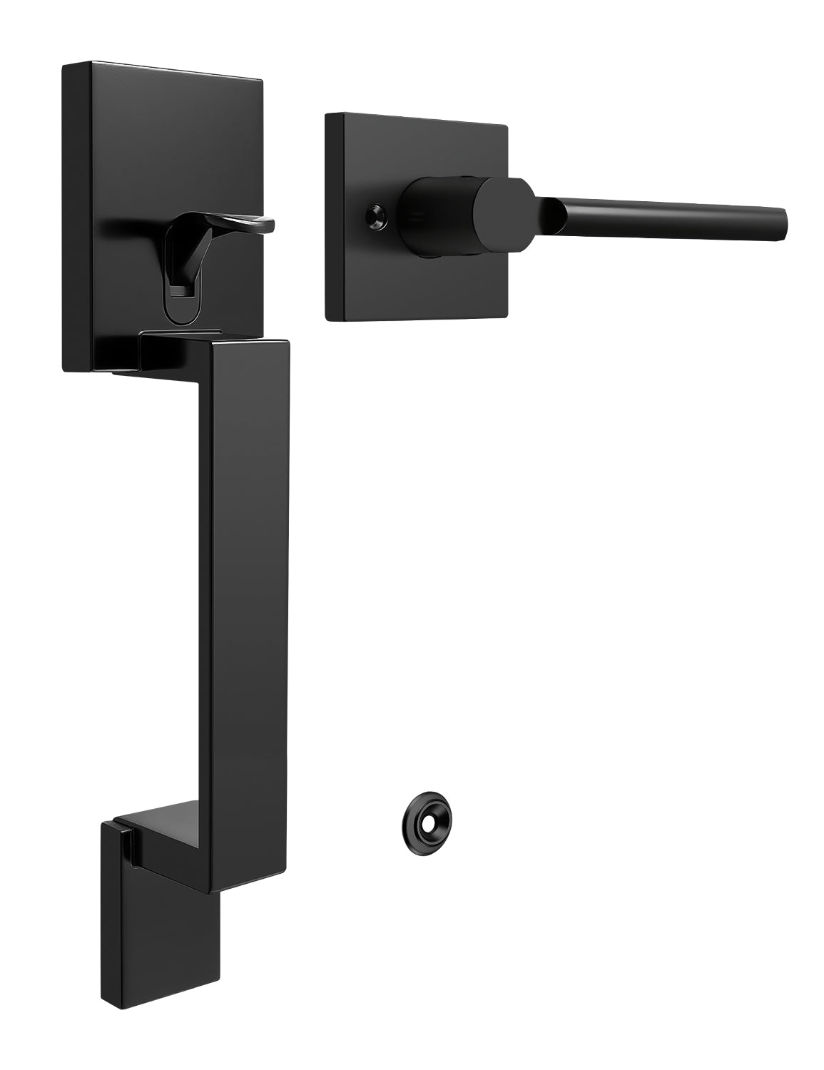 Tinewa San Clemente Handleset with Halifax Lever, Upgrated Entry Handleset, Adjustable Hole Space, Zinc Alloy & Reversible Handle Lever, 1 Pack