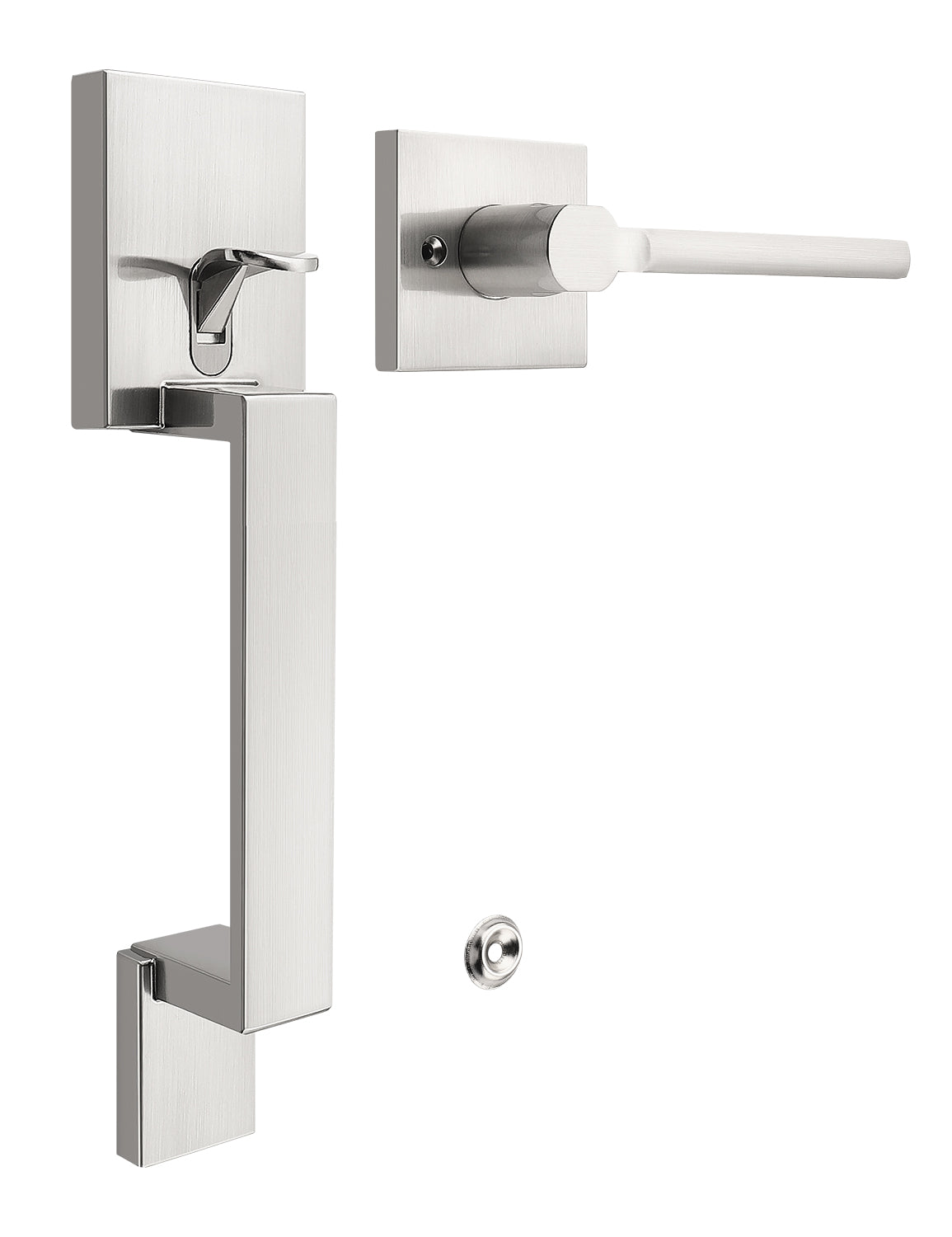 Tinewa San Clemente Handleset with Halifax Lever, Upgrated Entry Handleset, Adjustable Hole Space, Zinc Alloy & Reversible Handle Lever, 1 Pack
