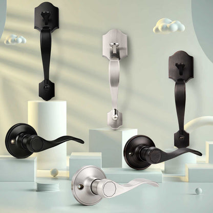 Tinewa entry door hardware set with easy installation and clean modern styling