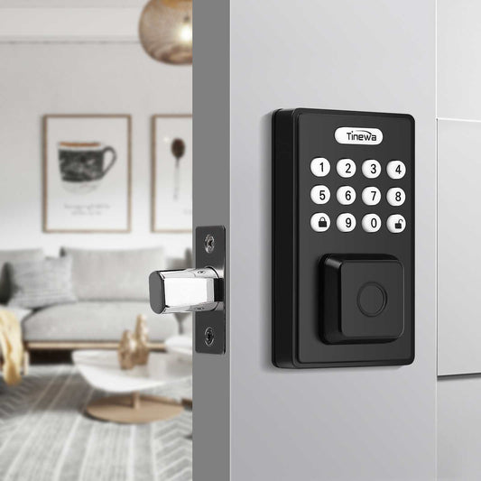 Tinewa black fingerprint door lock