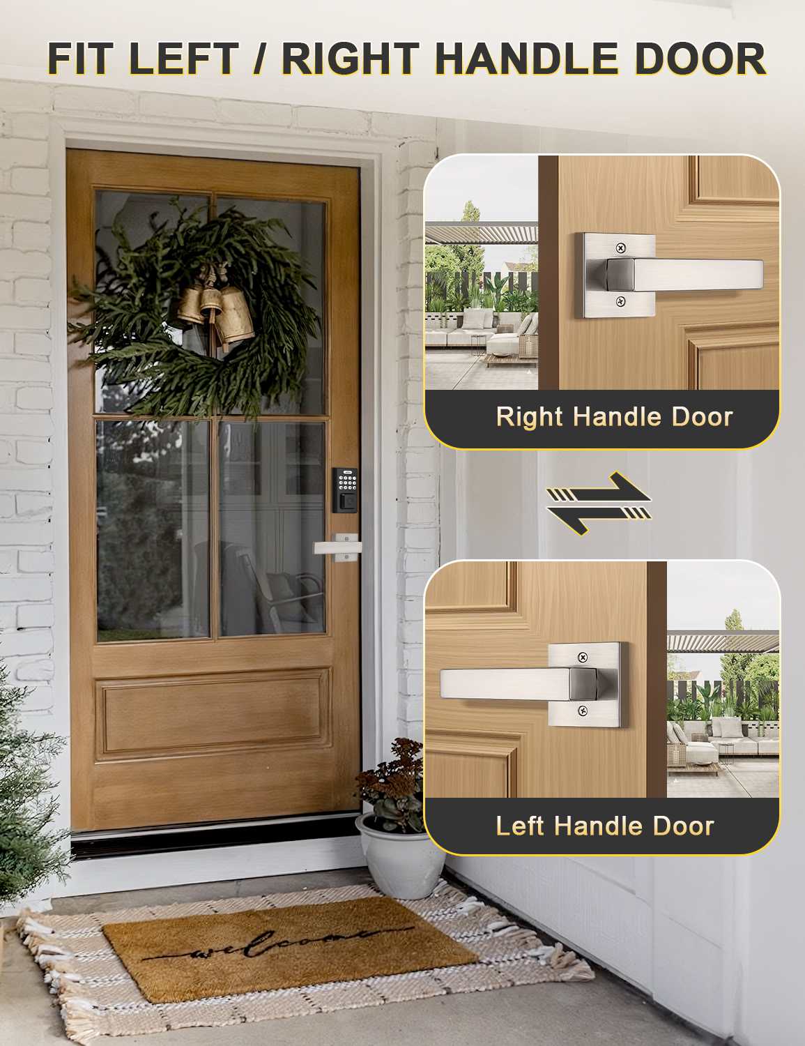 Keyless interior dummy lever handle for one-sided push-pull door applications