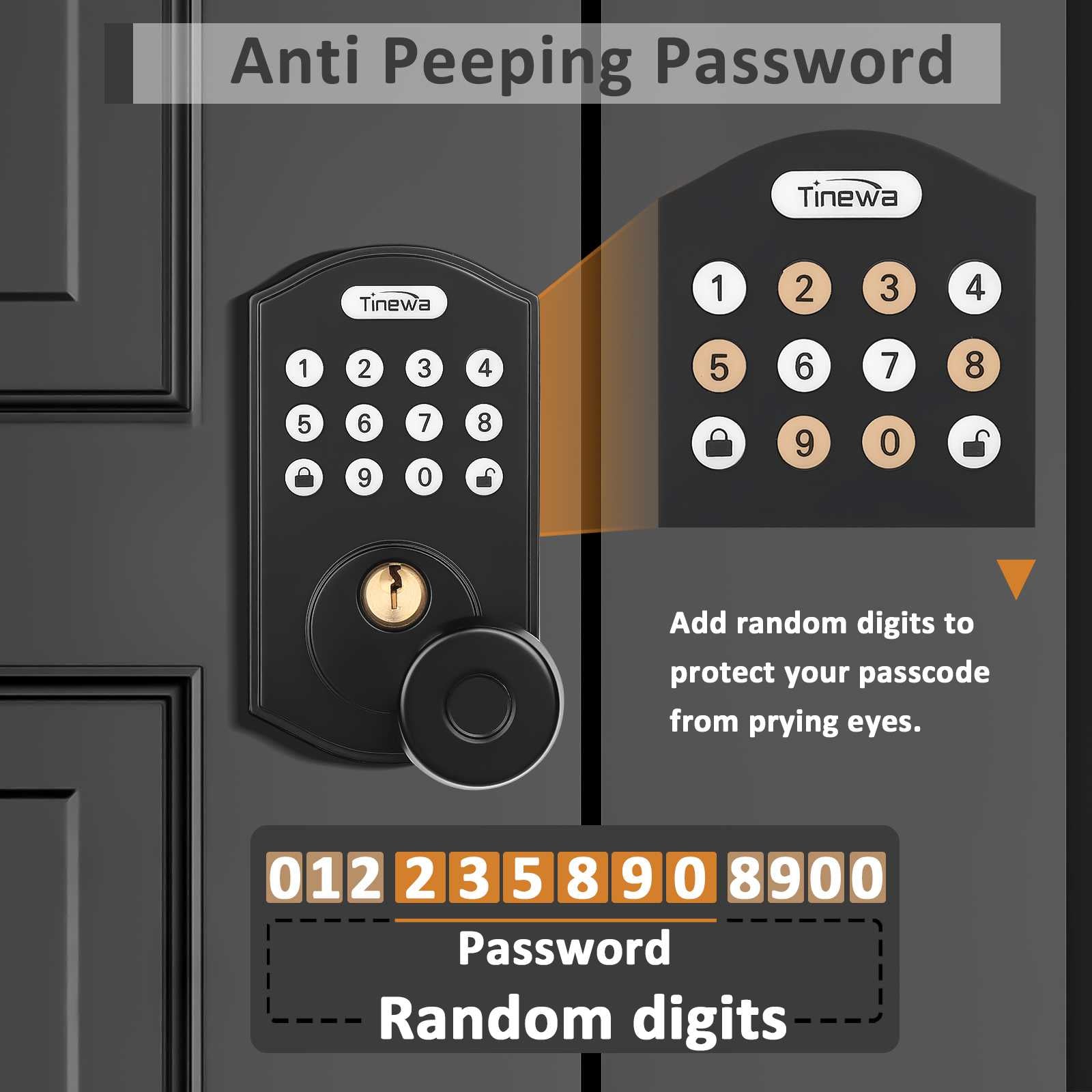 Enter random digits before or after your real code to prevent passcode theft