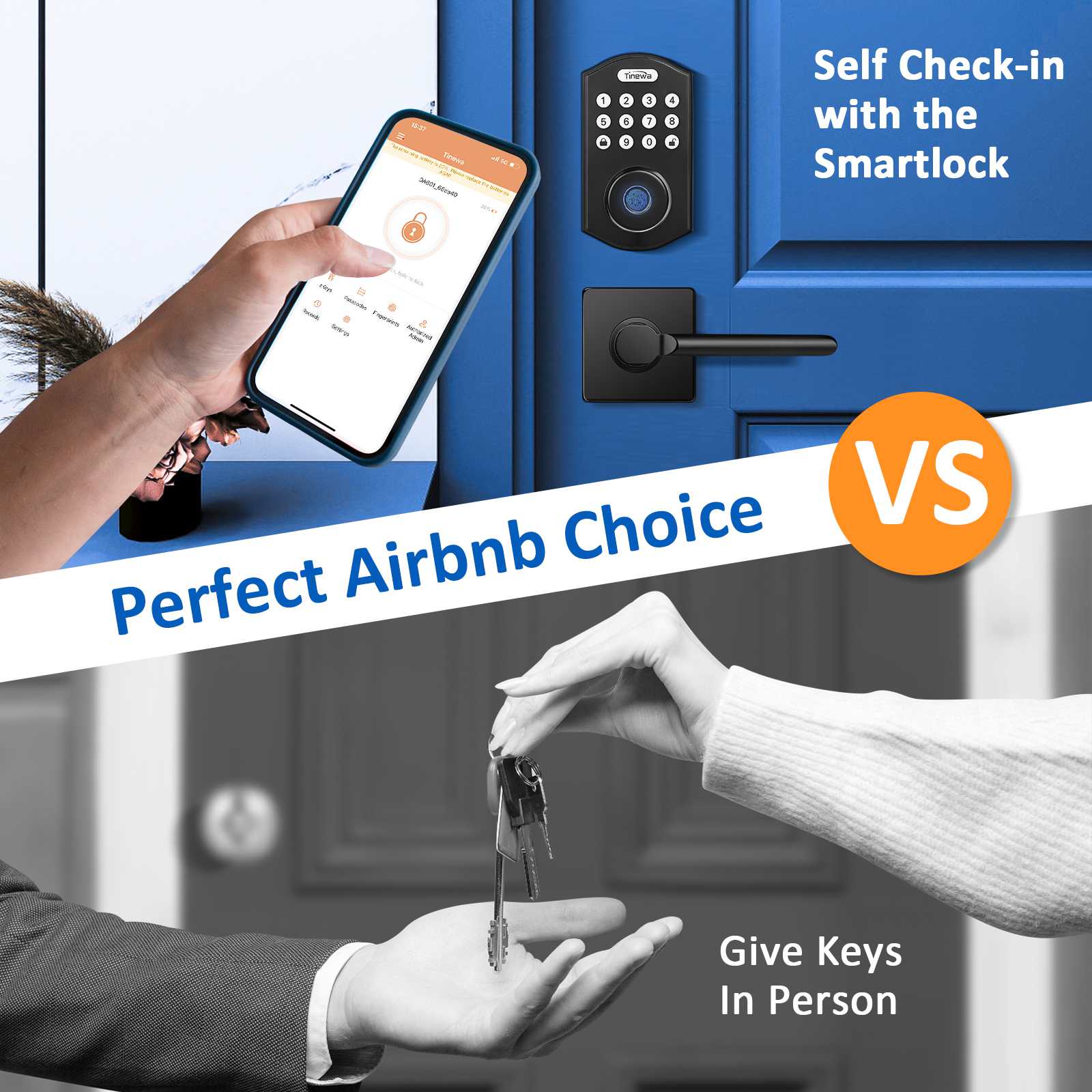 Smart lock system ideal for hosts, rentals, and short-term property access