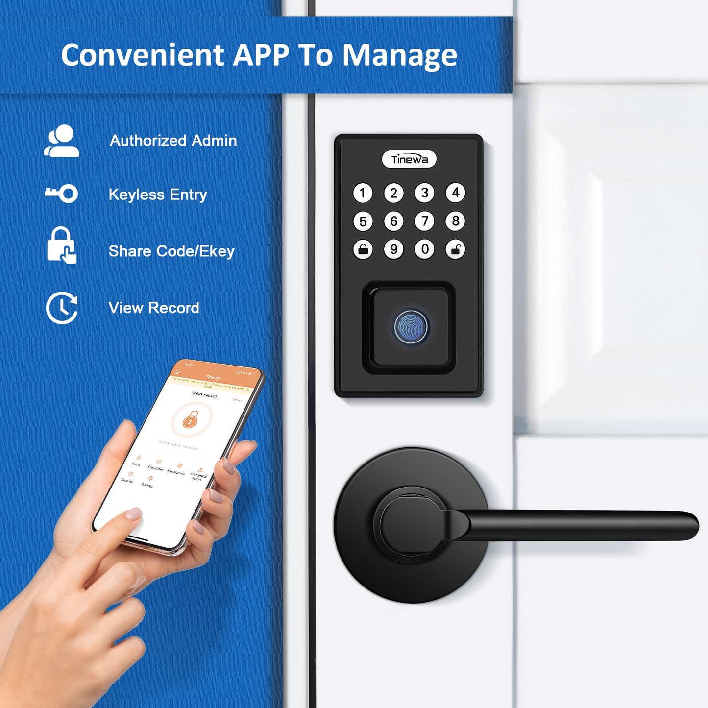 Bluetooth smart lock with app access for remote control and real-time monitoring