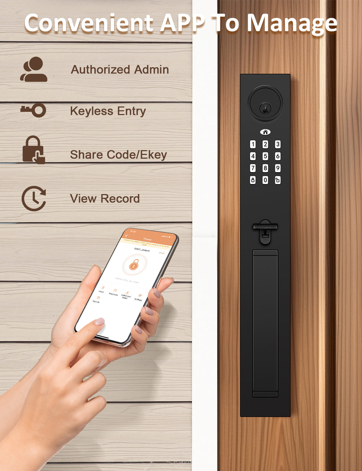 Keyless entry shop door lock system