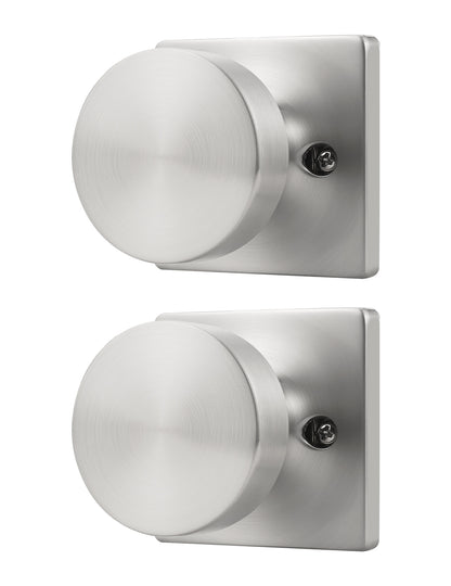 Tinewa Non-Turning Interior Push/Pull Door Knob, Interior Single Side Door Handle, Inactive Half Dummy Door Knob for Closet and Pantry, Square Rose   (1-10 pack)