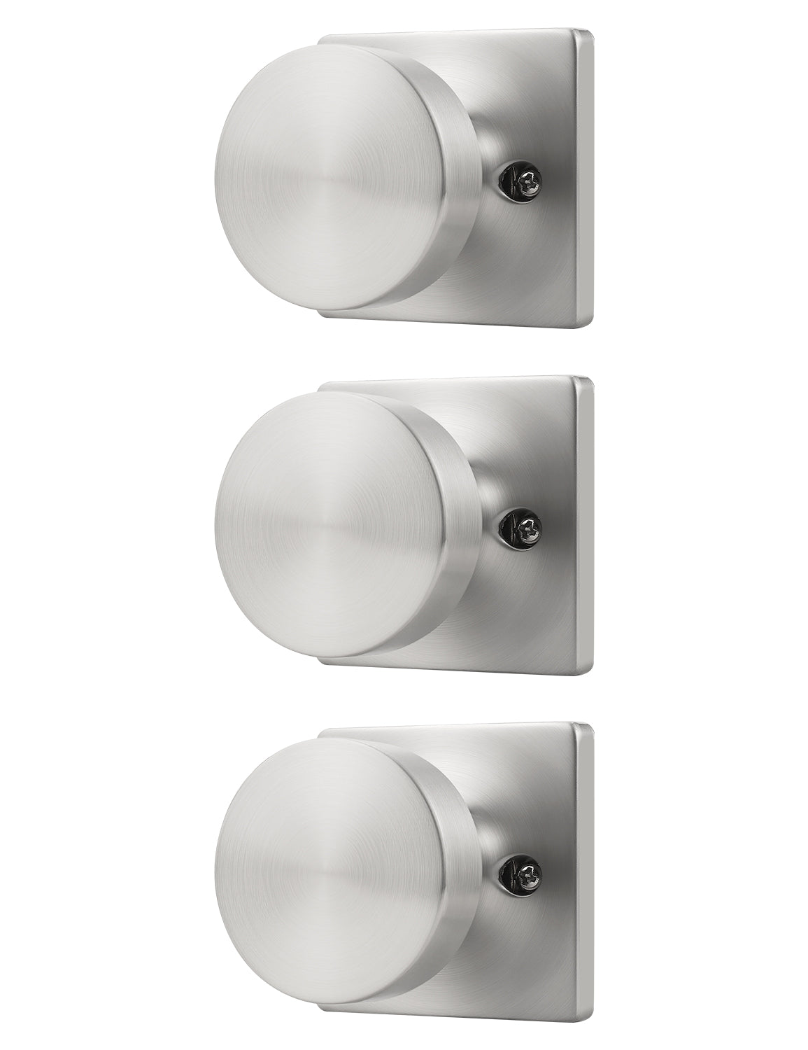 Tinewa Non-Turning Interior Push/Pull Door Knob, Interior Single Side Door Handle, Inactive Half Dummy Door Knob for Closet and Pantry, Square Rose   (1-10 pack)