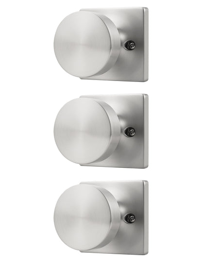Tinewa Non-Turning Interior Push/Pull Door Knob, Interior Single Side Door Handle, Inactive Half Dummy Door Knob for Closet and Pantry, Square Rose   (1-10 pack)