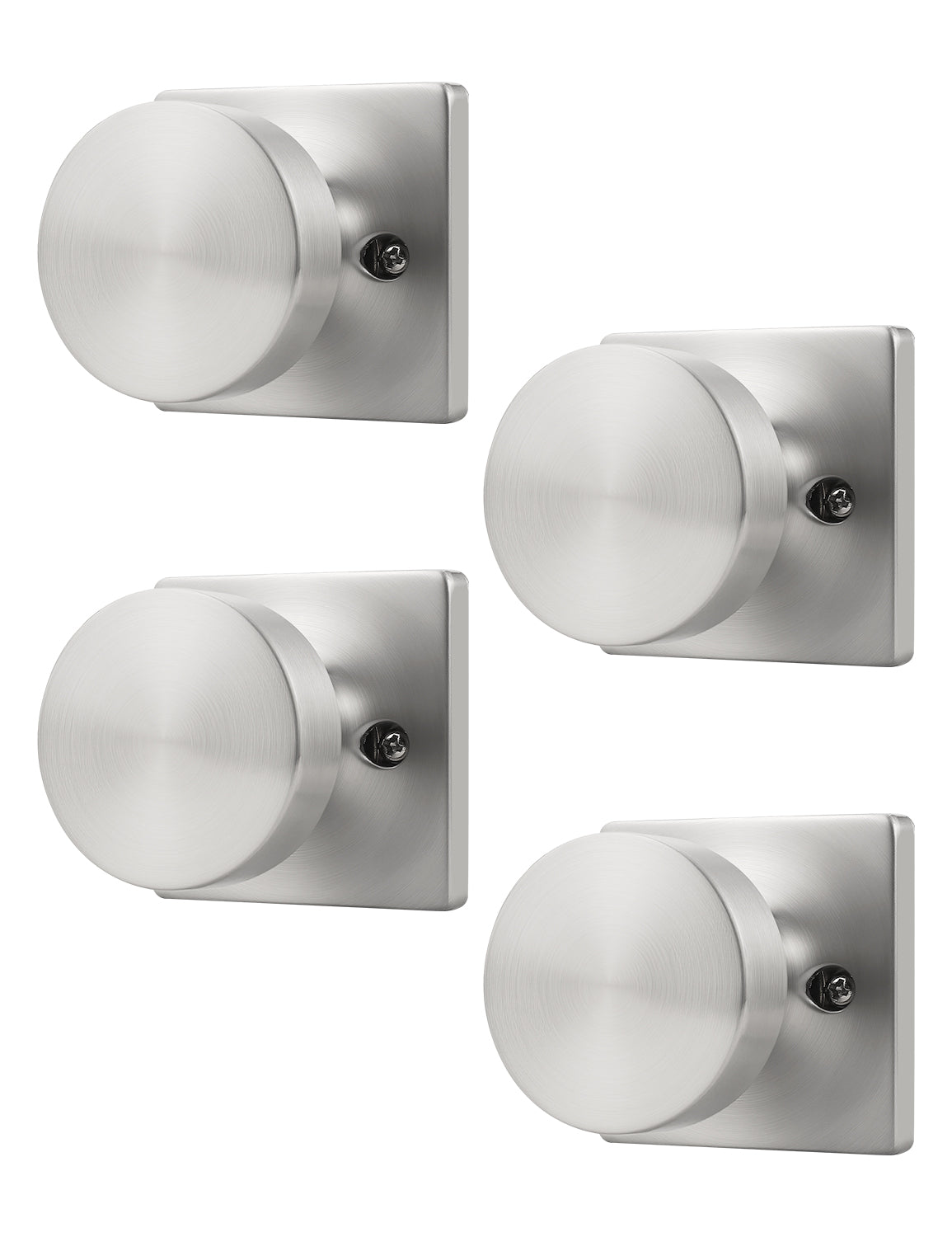 Tinewa Non-Turning Interior Push/Pull Door Knob, Interior Single Side Door Handle, Inactive Half Dummy Door Knob for Closet and Pantry, Square Rose   (1-10 pack)