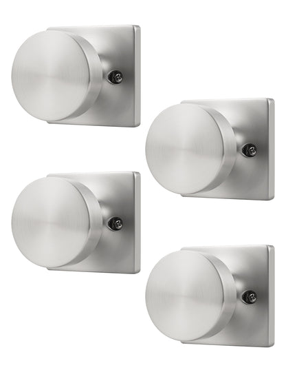 Tinewa Non-Turning Interior Push/Pull Door Knob, Interior Single Side Door Handle, Inactive Half Dummy Door Knob for Closet and Pantry, Square Rose   (1-10 pack)