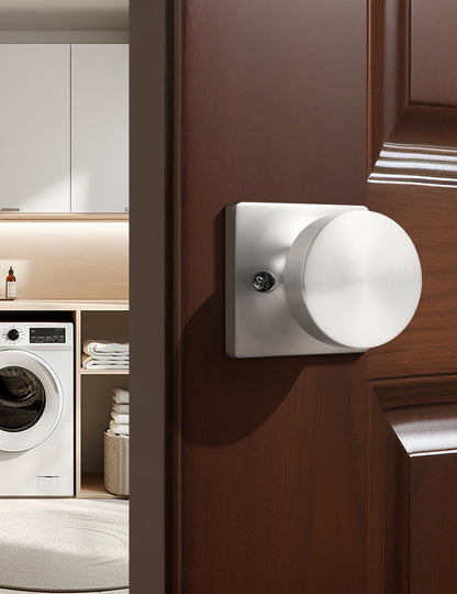 Tinewa Non-Turning Interior Push/Pull Door Knob, Interior Single Side Door Handle, Inactive Half Dummy Door Knob for Closet and Pantry, Square Rose   (1-10 pack)