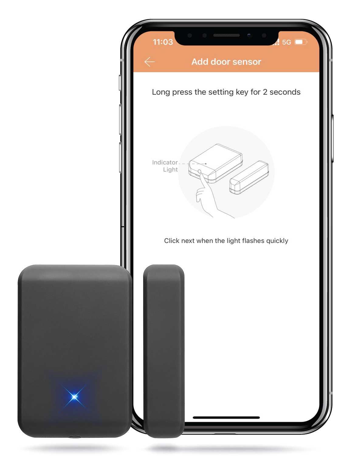 Tinewa Smart Lock Bluetooth Door Sensor, Door Motion Sensors and Home Security Accessories, Gray - Tinewa