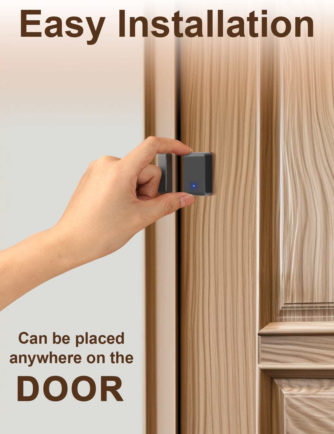 Tinewa Smart Lock Bluetooth Door Sensor, Door Motion Sensors and Home Security Accessories, Gray - Tinewa