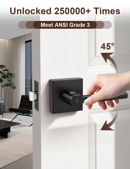 ANSI Grade certified square privacy door lever for durability