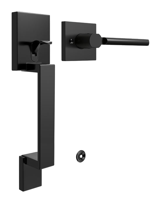 Tinewa San Clemente Handleset with Halifax Lever, Upgrated Entry Handleset, Adjustable Hole Space, Zinc Alloy & Reversible Handle Lever, 1 Pack