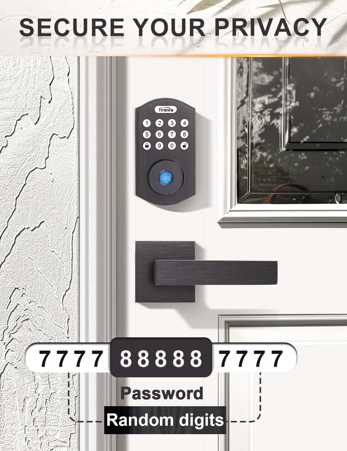 Perfect for front doors of homes, rentals, and Airbnb properties seeking smart security