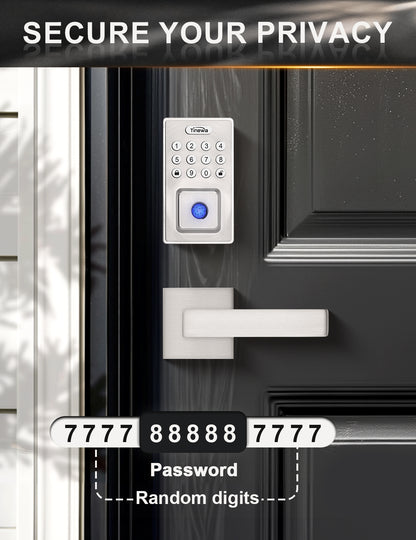 Reversible smart door handle suitable for both left and right-handed doors
