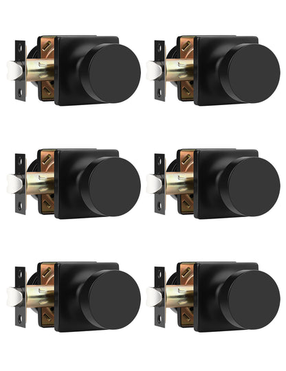 Tinewa Interior Passage Door Knob, Handle for Closet and Hallway Doors, Heavy Duty Square Non-Locking Door Knob, Keyless Door Knobs on Square Rose  (1-10 pack)