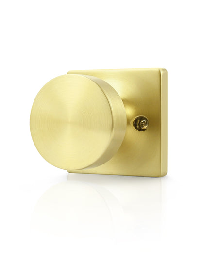 Tinewa Non-Turning Interior Push/Pull Door Knob, Interior Single Side Door Handle, Inactive Half Dummy Door Knob for Closet and Pantry, Square Rose   (1-10 pack)