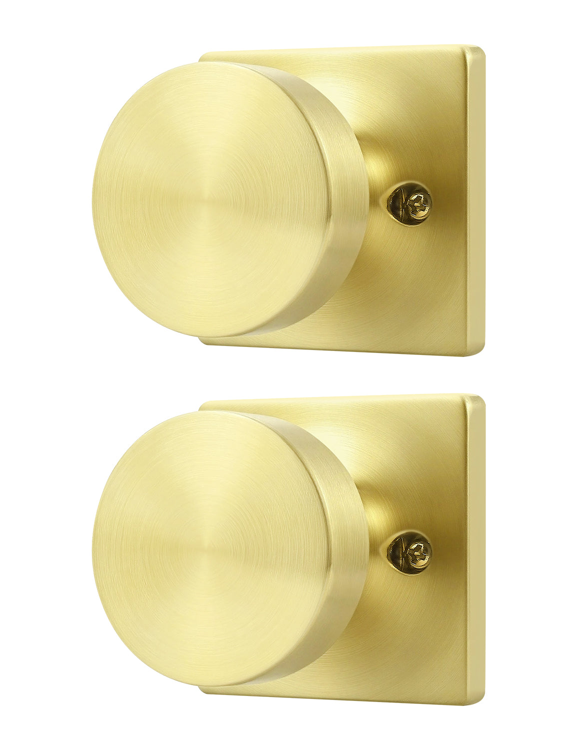 Tinewa Non-Turning Interior Push/Pull Door Knob, Interior Single Side Door Handle, Inactive Half Dummy Door Knob for Closet and Pantry, Square Rose   (1-10 pack)