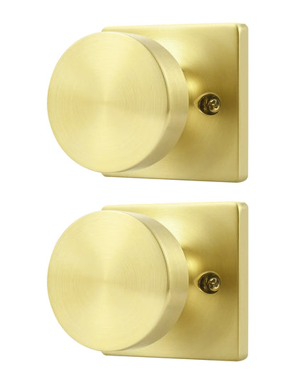 Tinewa Non-Turning Interior Push/Pull Door Knob, Interior Single Side Door Handle, Inactive Half Dummy Door Knob for Closet and Pantry, Square Rose   (1-10 pack)