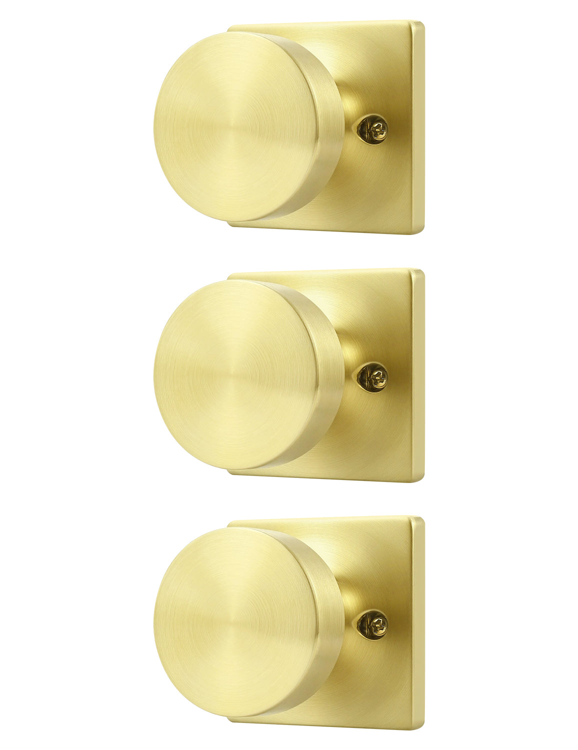 Tinewa Non-Turning Interior Push/Pull Door Knob, Interior Single Side Door Handle, Inactive Half Dummy Door Knob for Closet and Pantry, Square Rose   (1-10 pack)