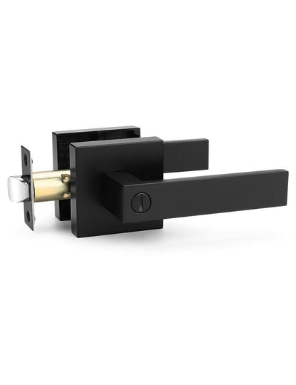 Tinewa black privacy door handle compatible with standard interior doors